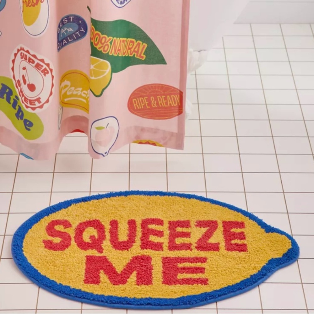 Urban Outfitters Lemon Squeeze Bath Mat